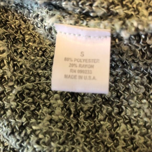 Kirra Womens Cardigan Sweater Gray Marled Short Sleeve Batwing Dolman Knit USA S - Picture 6 of 8